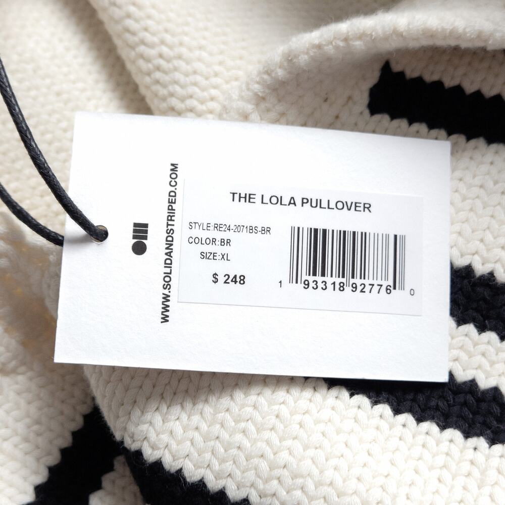 NEW Solid & Striped Women’s The Lola Chunky Sweater Nautical Old Money Size XL - Picture 8 of 9